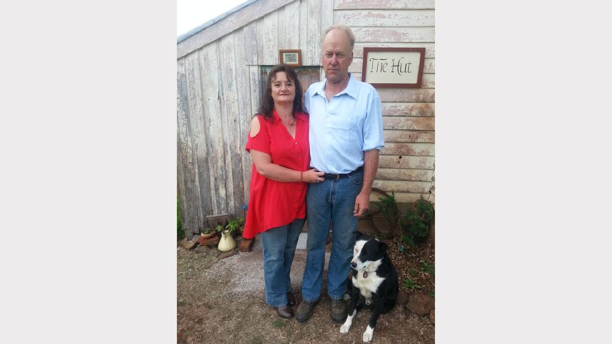 Carol Beaumont, partner Geoffrey Kidd and their dog Patch, have started welcoming visitors to their Ringarooma property, Waratah.