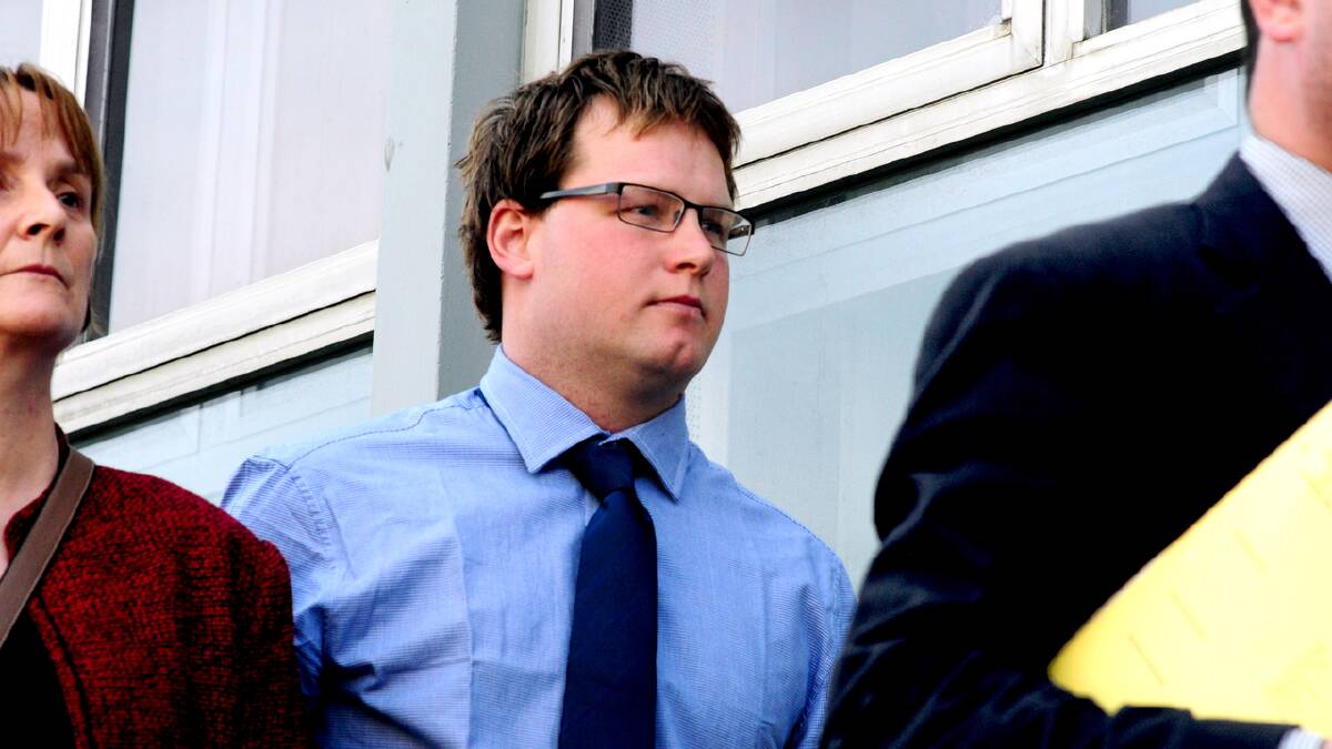 26-year-old Timothy Wayne Yole leaves the Launceston Magistrates Court after pleading guilty to causing death by negligent driving. Picture: Neil Richardson