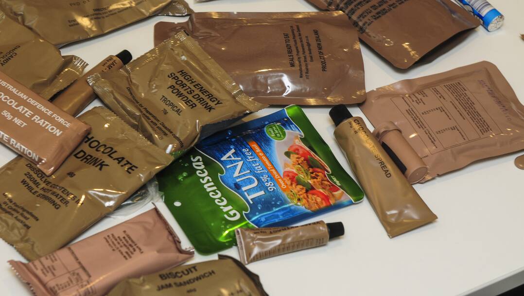 An example of some of the foods produced at the Defence Science and Technology Organisation facility at Scottsdale, which are put into soliders' ration packs.