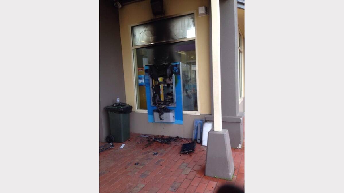 The damaged ATM at Browns Supermarket, Longford. Picture: Louise Dwyer, supplied via The Examiner's smartphone app.