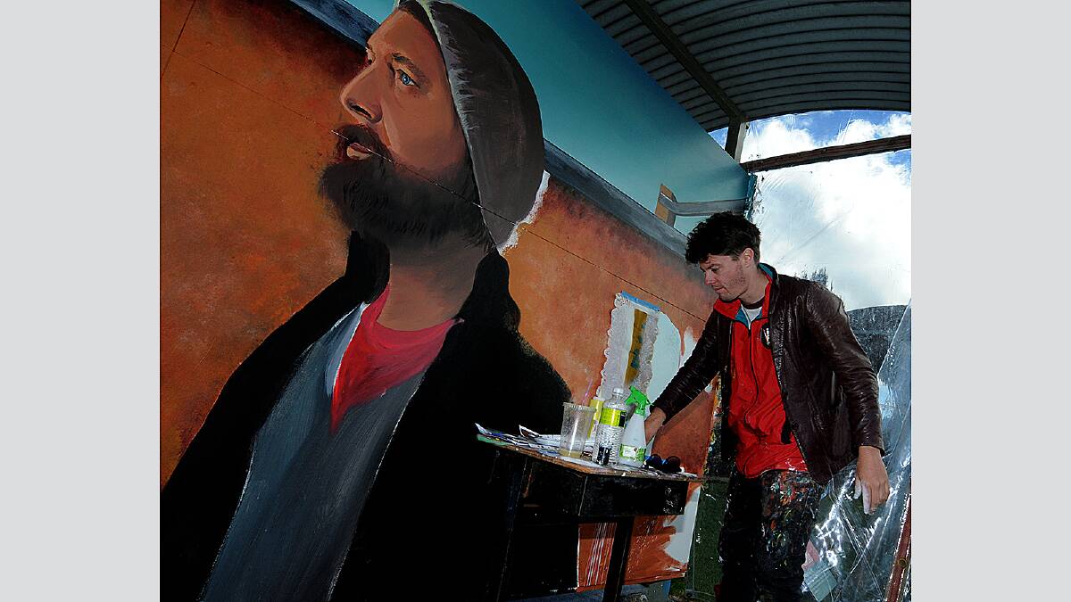 Large-scale art has taken over the town of Sheffield for the annual MuralFest. Picture: Geoff Robson