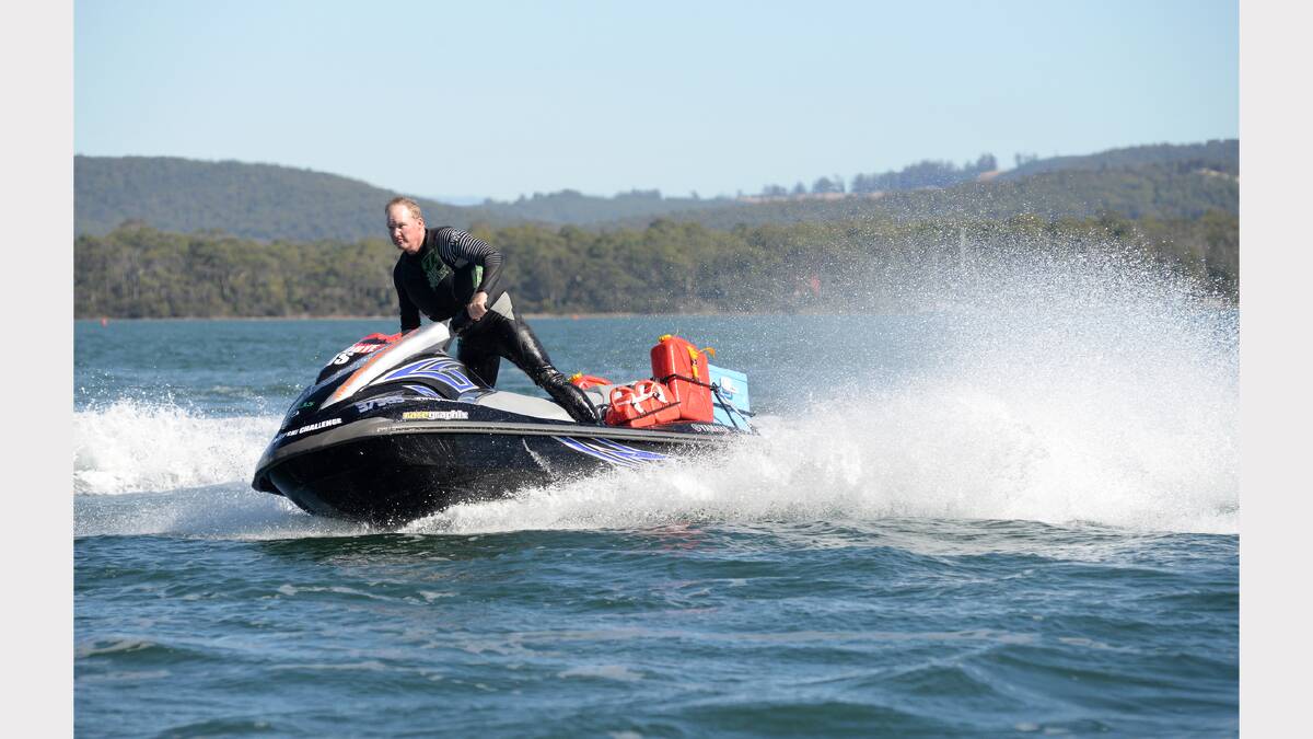 Dale Quinn successfully crossed Bass Strait on a jetski.