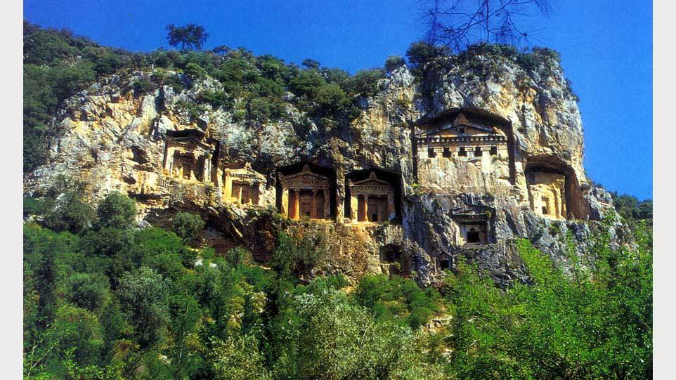 Lycian Kings Tombs at Dalyan, Turkey.