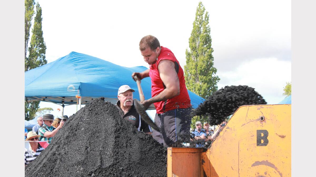 Malcolm Woods can shovel half a tonne of coal in half a minute.