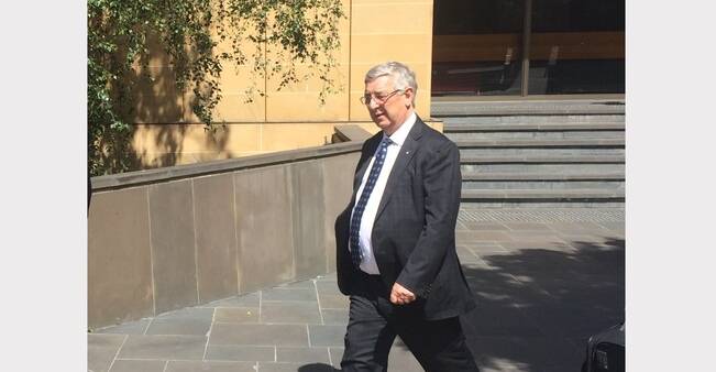 John Gay leaves court in Hobart on Monday. Picture: ADAM LANGENBERG