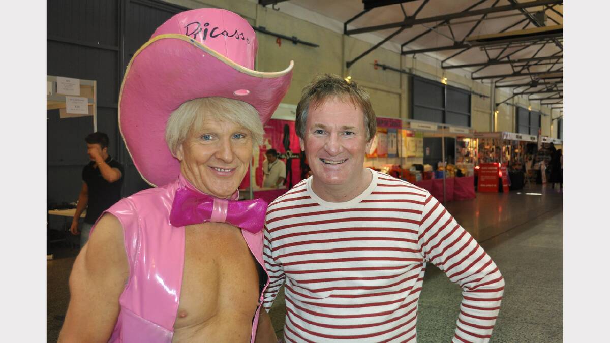Sexpo artist Pricasso and MC Russell Gilbert. Picture: Daniel McCulloch