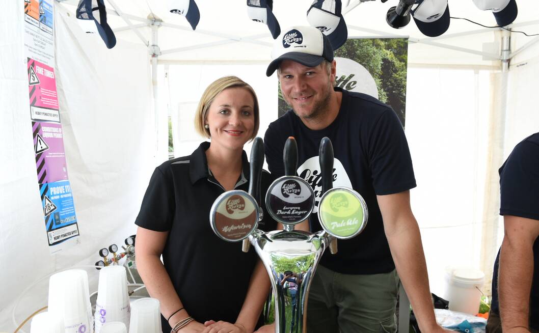 Little Rivers Brewing Company's Jessica Coniston and head brewer Chris Carins, both of Scottsdale. The brewery won a grant of $150,000 towards a total investment of $350,000 to upgrade equipment, infrastructure and cellar door tasting and sales facilities.
