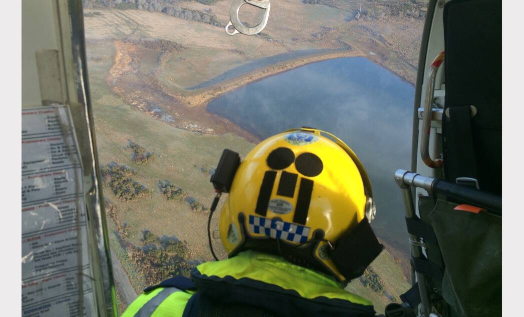 Police resumed the search for Ben Plowright on Thursday morning, taking to the skies in an aerial search. Picture: media pool