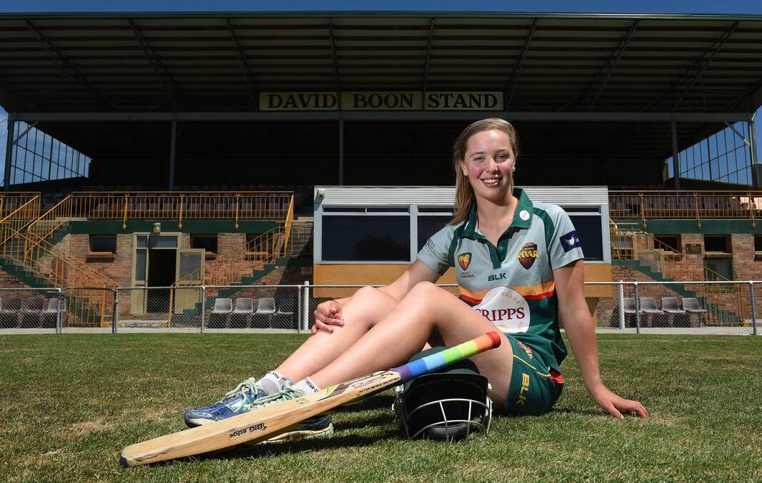 Tasmanian Roar all-rounder Meg Phillips has won a scholarship to play county cricket in England. Picture: Mark Jesser