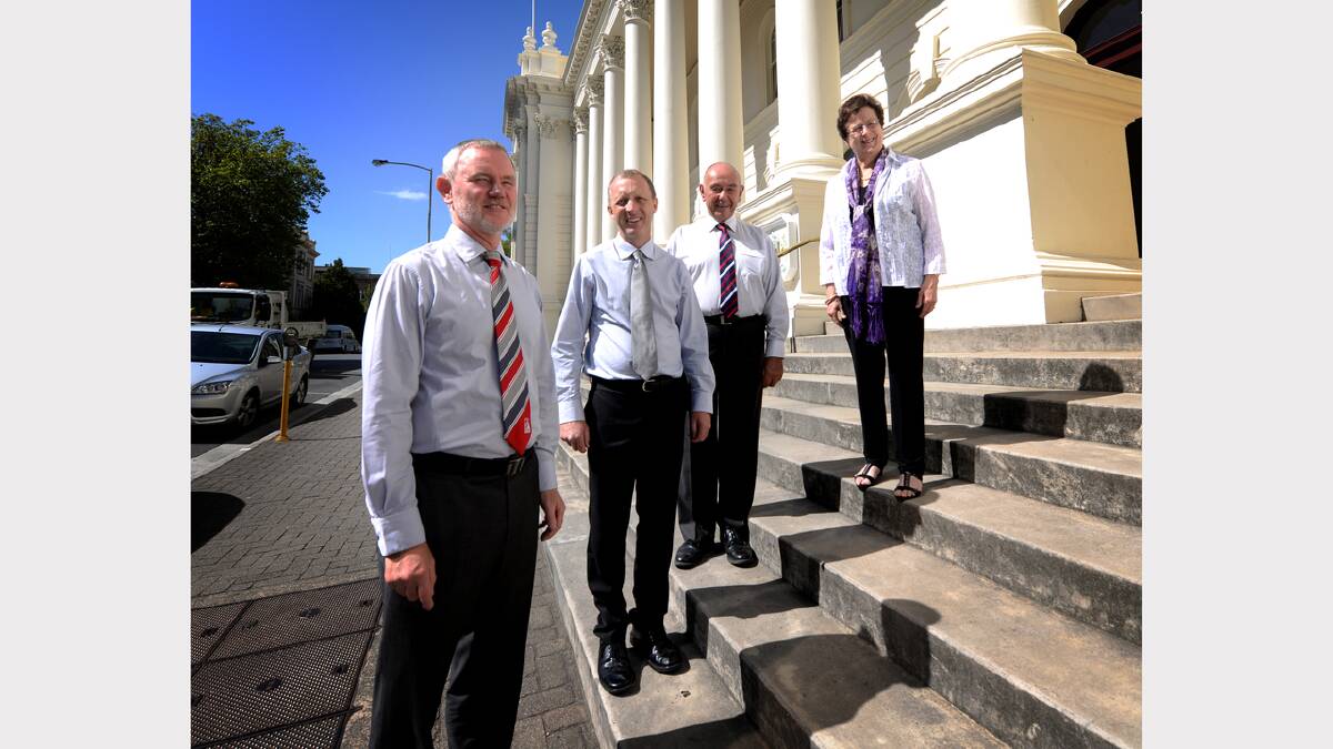 Launceston Mayor Albert van Zetten, Meander Valley Mayor Craig Perkins, West Tamar Mayor Barry Easther and Northern Midlands Mayor Kim Polley. Only Cr Polley and Cr Perkins have confirmed that they will run for the position again in elections this year.