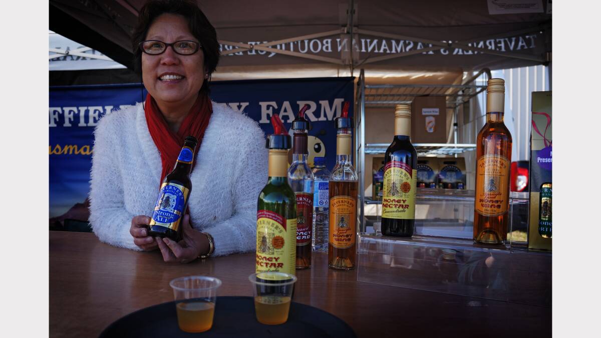 Yeonsoon Bourke with Taverner's Boutique Brewery's recently acclaimed Strong Honey Ale.