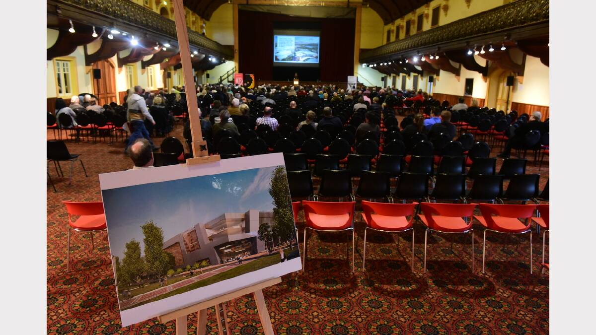 More than 200 people attended a public meeting to vent their anger over proposed campus changes by the University of Tasmania. Picture: PAUL SCAMBLER