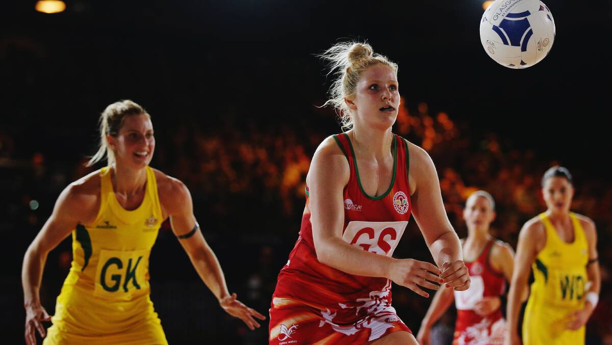 Wales' Chelsea Lewis in action against Australia at the Commonwealth Games in July. Wales will play in Launceston as part of their build-up to the World Cup in August. Picture: Getty Images.