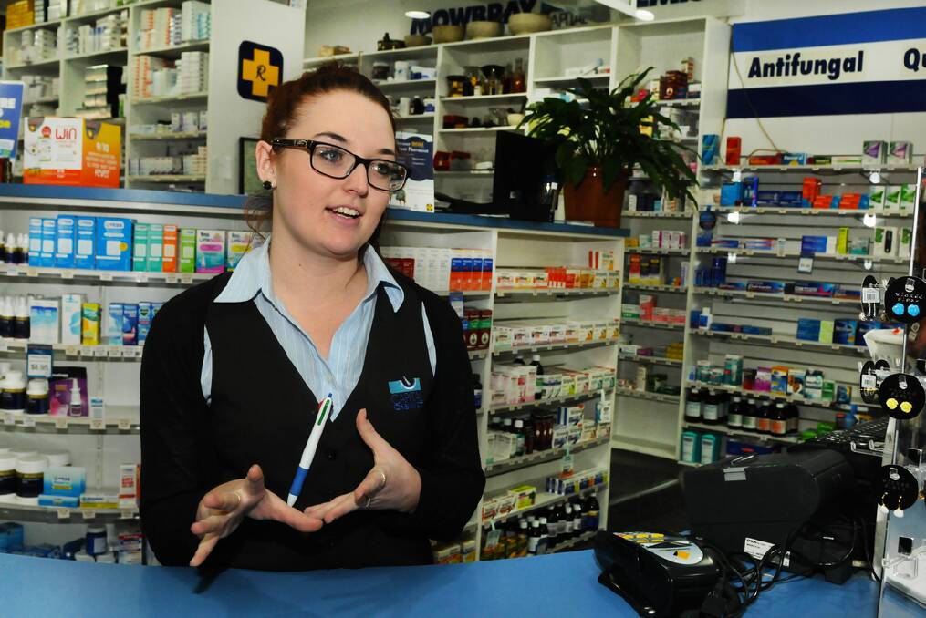 Kendyl Ponting at Mowbray chemist says the UTAS move from Mowbray to Inveresk will impact Mowbray businesses. Picture: NEIL RICHARDSON
