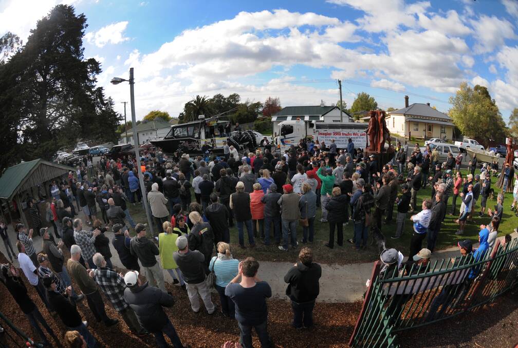 Hundreds of protesters gathered in Perth on Saturday in protest to super trawlers.
