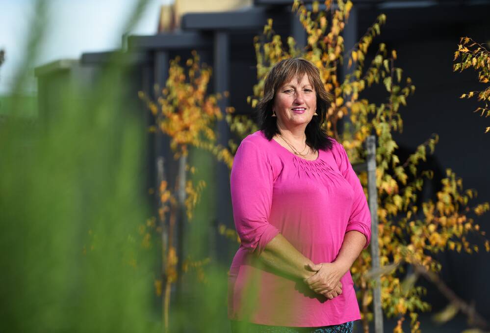 Launceston breast cancer survivor Susie Gatto will participate in the Pink Guard of honour at Aurora Stadium for the match between Hawthorn and Western Bulldogs on Sunday. Picture: MARK JESSER