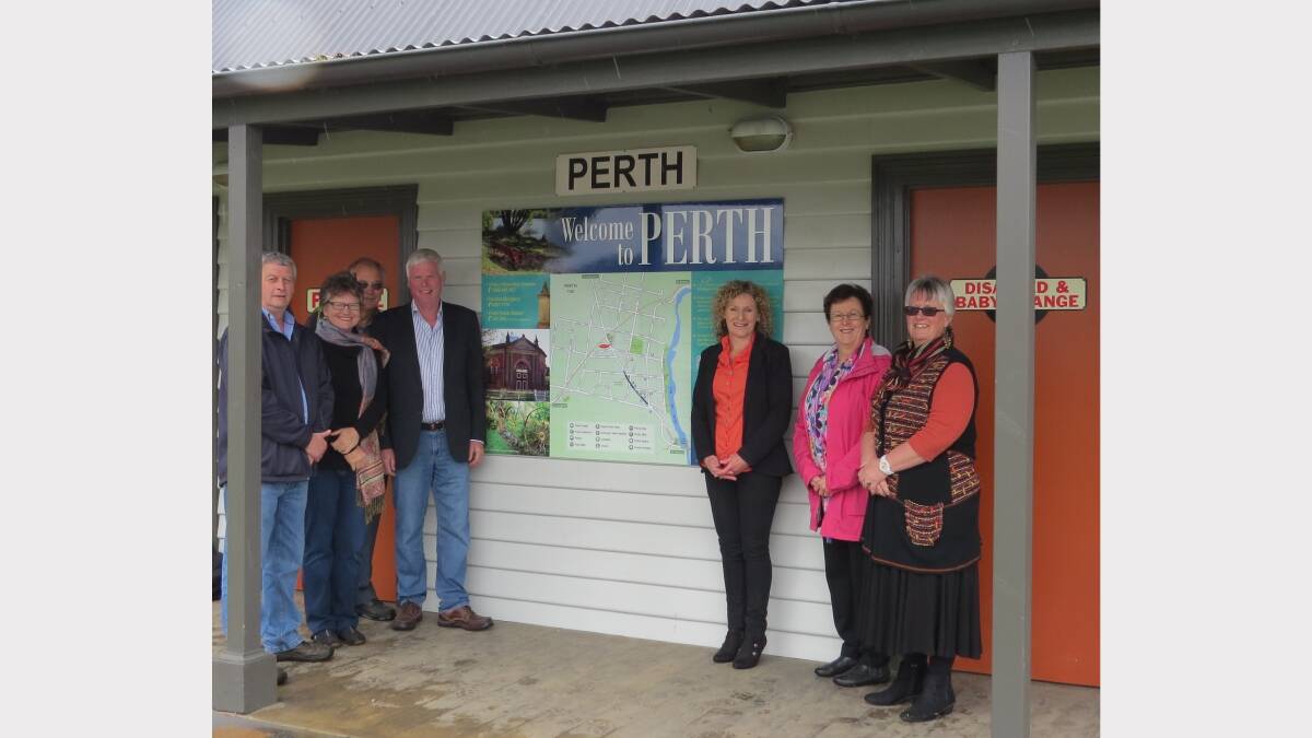 Perth Local District Committee chairman Michael Geeves, former member Olwyn Nilon, Northern Midlands Council works and infrastructure manager Wayne Chellis, deputy mayor David Downie, councillor Janet Lambert, Mayor Kim Polley and Northern executive assistant Gail Eacher.  