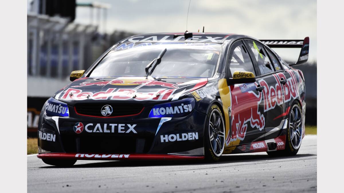 Red Bull Racing's Jamie Whincup at Symmons Plains this year. Picture: Scott Gelston. 