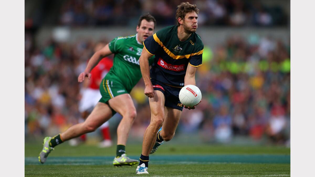 Grant Birchall in action  during last year's International Rules Test. Picture: Getty Images.