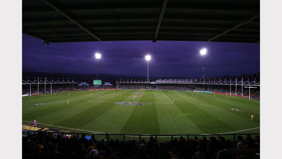 Aurora Stadium during the match between Hawthorn and the Western Bulldogs earlier this year. Picture: Getty Images. 