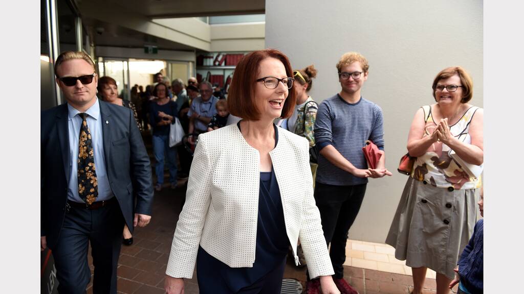 Former prime minister Julia Gillard in Launceston today. Picture: Mark Jesser.
