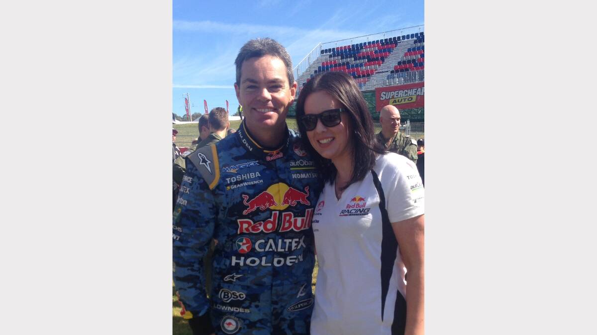 V8 Supercars driver Craig Lowndes with Scottsdale's Laura Brown-Fleming.  