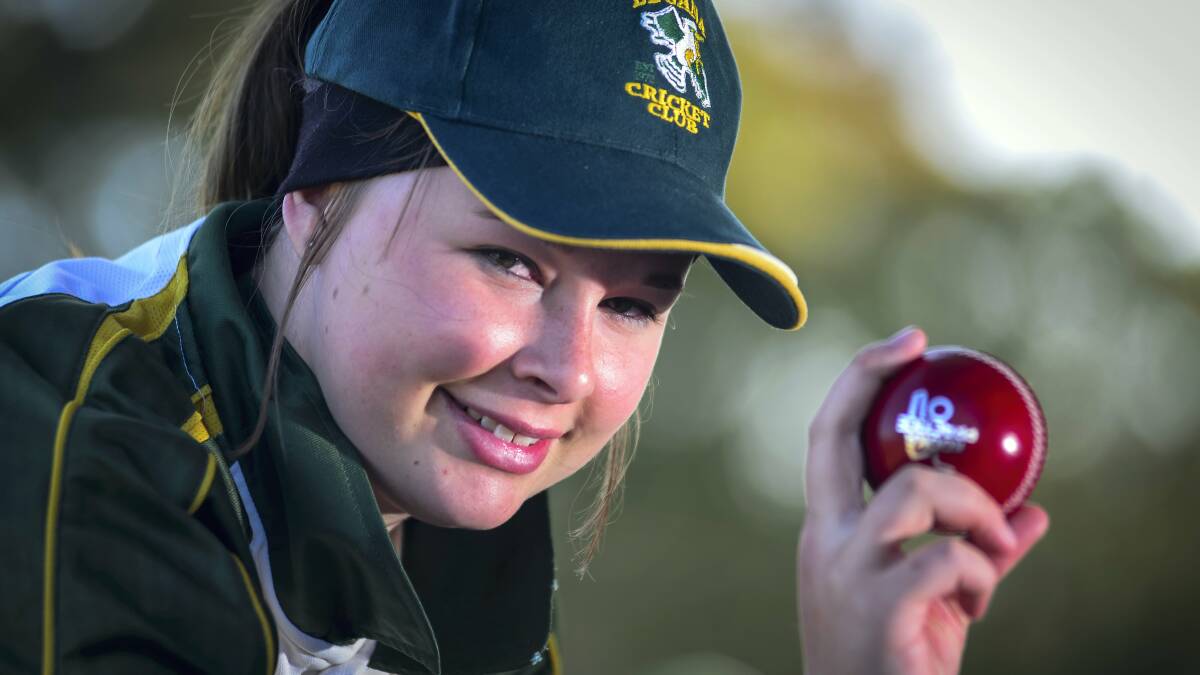 Legana’s Casey Brown is playing in the C-grade TCL and is keen to learn tips from those around her.

 Picture: PHILLIP BIGGS