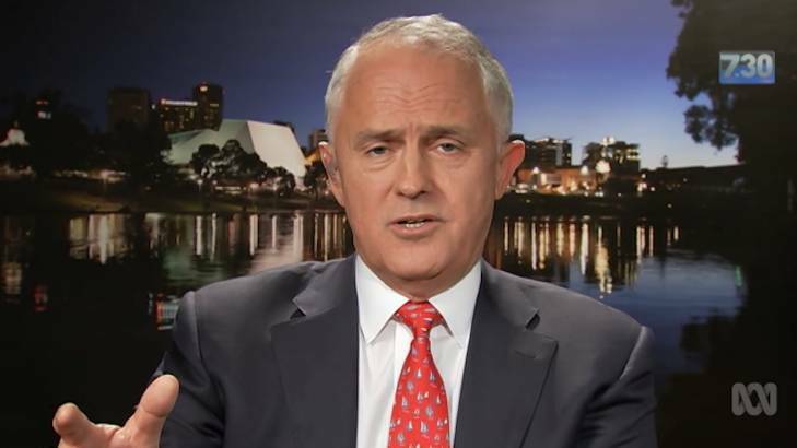 Malcolm Turnbull said his negative gearing policy was 'common sense'. Photo: ABC 7.30 