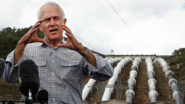 Prime Minister Malcolm Turnbull's plan to expand the Snowy Hydro scheme is going to cost more and take longer than expected. Photo: Alex Ellinghausen
