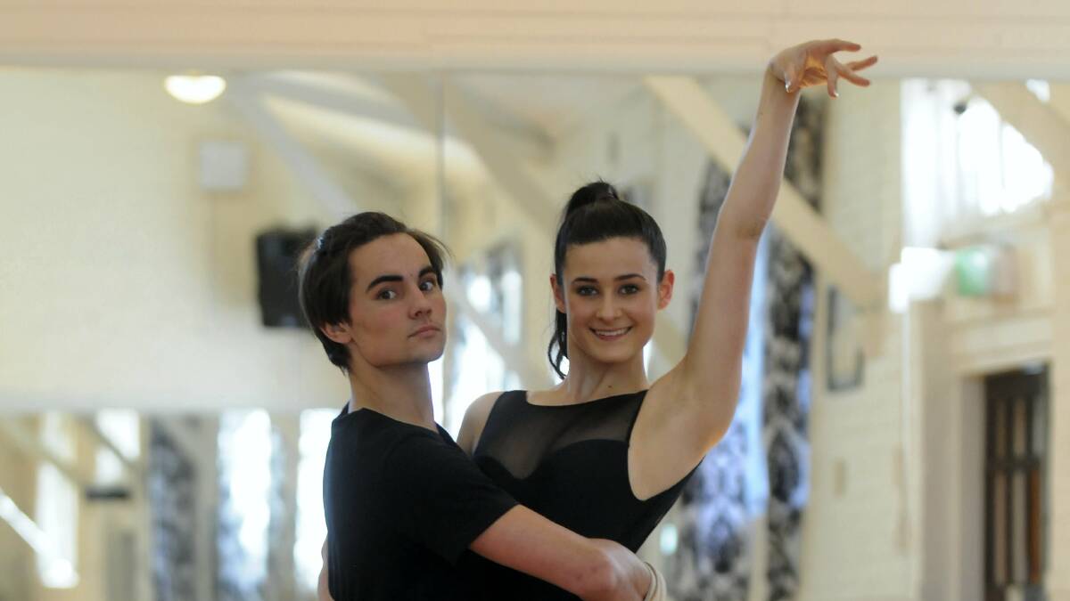 Launceston dance duo Henry Cornish and Charlotte Page, both  17, will leave for Russia today to compete in the World Youth Latin DanceSport Championships.  Picture: PAUL SCAMBLER