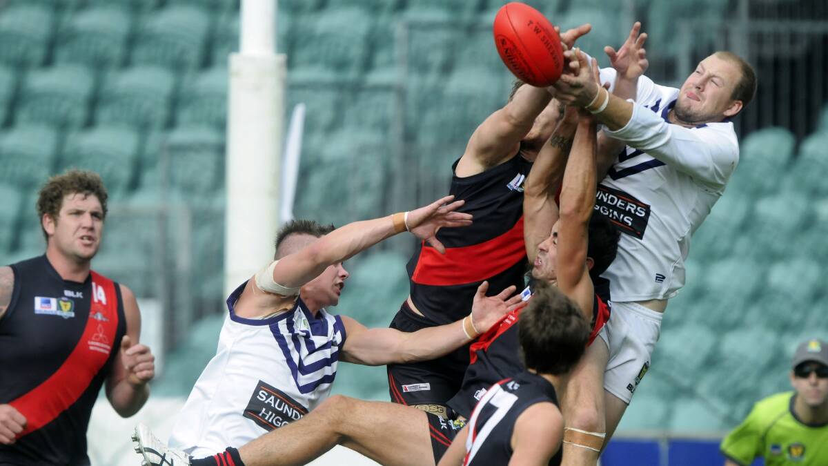 TSL action from the Burnie versus Northern Bombers clash on Saturday.
