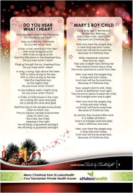Launceston Carols By Candlelight Songbook