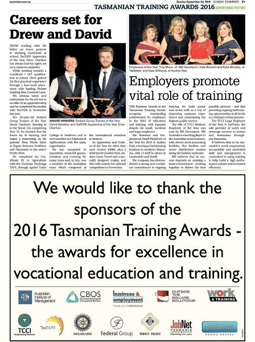 Tasmanian Training Awards 2016