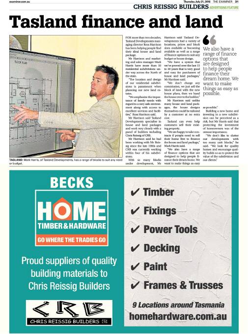 Chris Reissig Builders New Display Home - 12 Brigalow Street, Legana