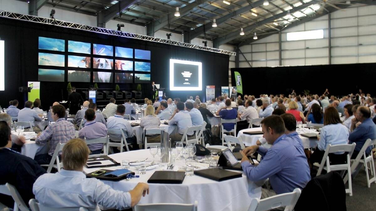 Rockhampton's Hegvold stadium swapped basketball for beef, hosting a packed house for the beef industry symposium.