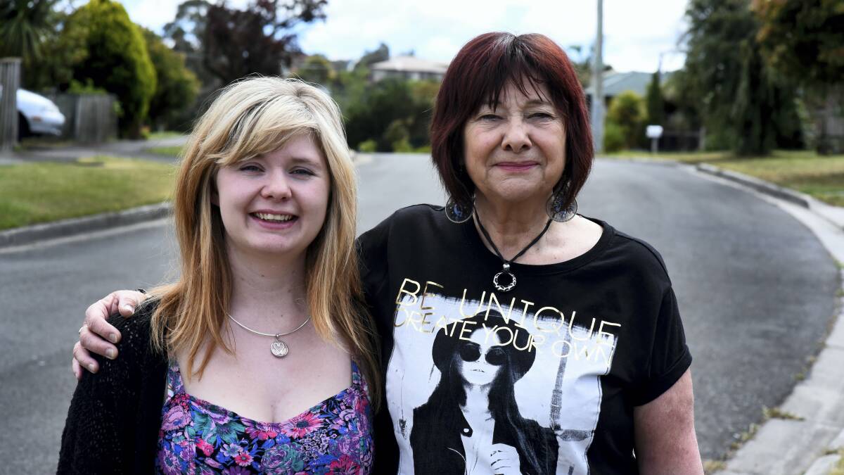 Kristine Grandfield and her daughter Chelsey, of Newnham, ask that people drive safely.Picture: NEIL RICHARDSON