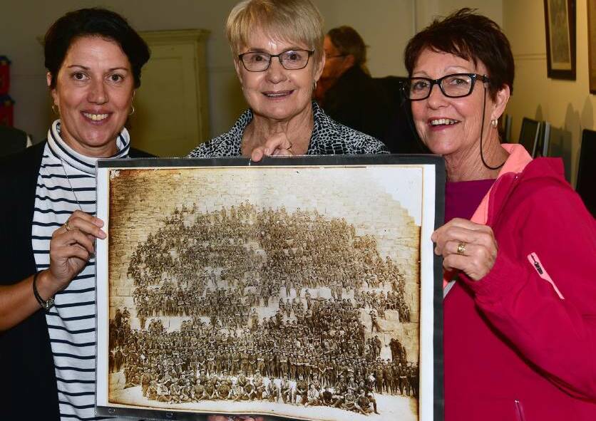 Descendants of Bunbury soldier William Hough, Natalie Gianfrancesco and Judith Armstrong pictured with WA Genealogical society presenter Julie Martin (centre) at last week's talk in Bunbury. Photo: David Bailey.