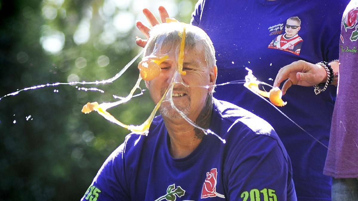 CRACK: Paul Stevens participates in Crack A Cure for the Cystic Fibrosis Foundation. Picture: Perry Duffin
