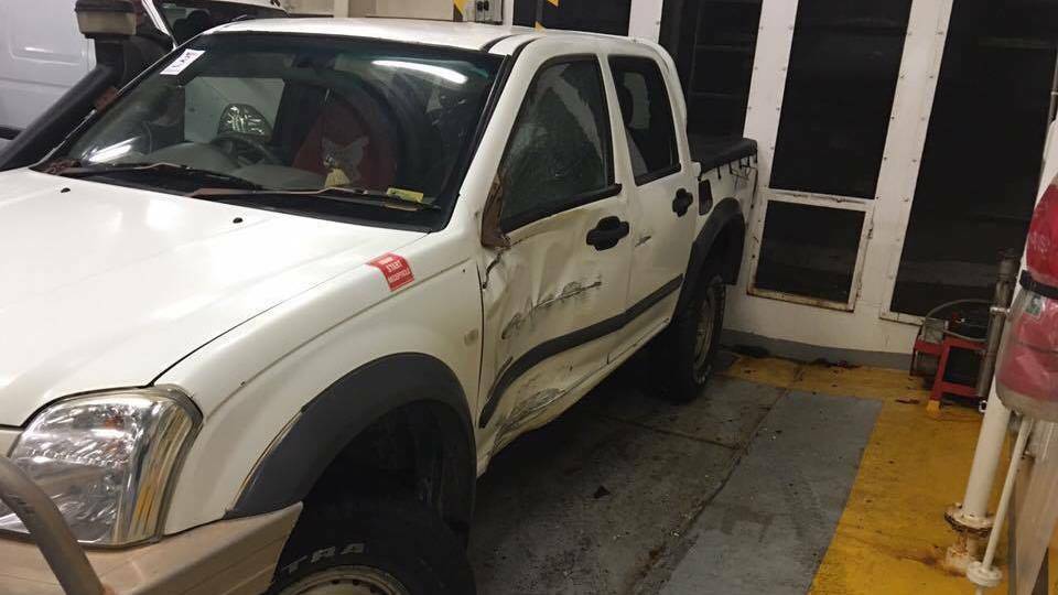 CARNAGE: Several vehicles were damaged during Monday night's Spirit of Tasmania crossing. Picture: Tough-As Products