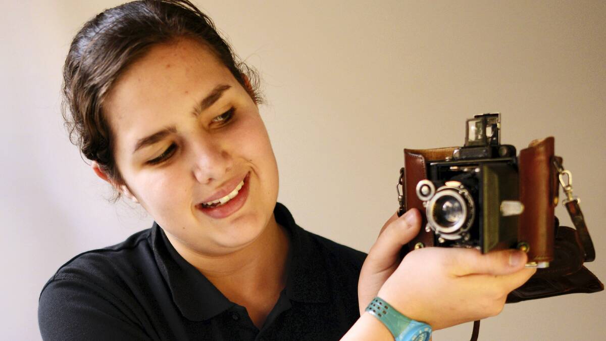 Launceston Christian School student, Hannah Socorro, 12, won an award for her short story Kon Dytlewski’s Camera. Picture: SCOTT GELSTON