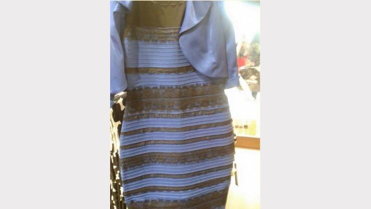 The blue and black/white and gold dress. Photo: Tumblr