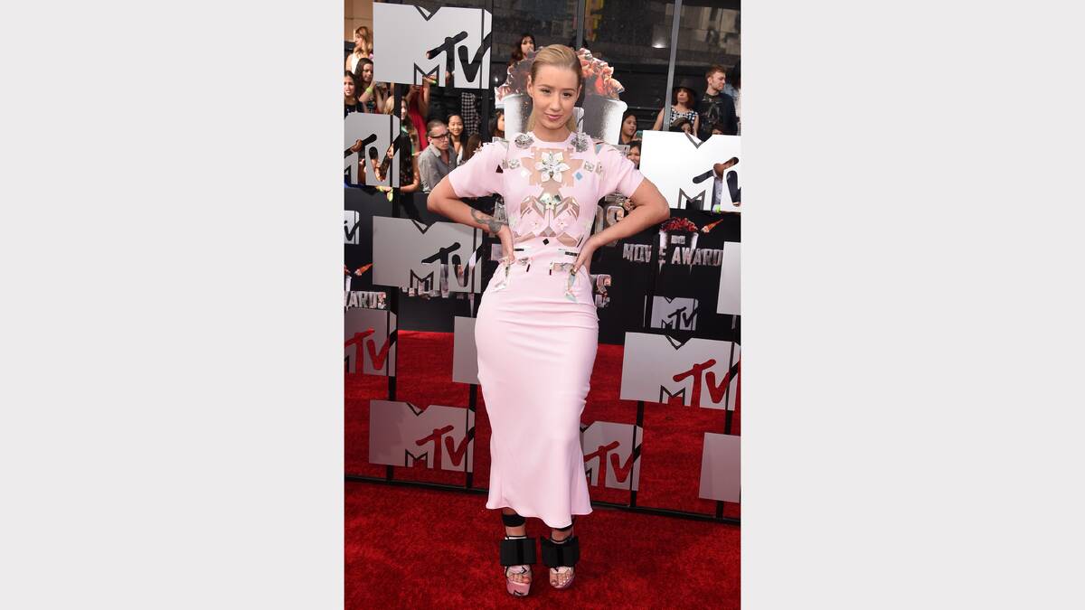 Red Carpet arrivals at the 2014 MTV Movie Awards at Nokia Theatre in Los Angeles. Photos: Getty Images