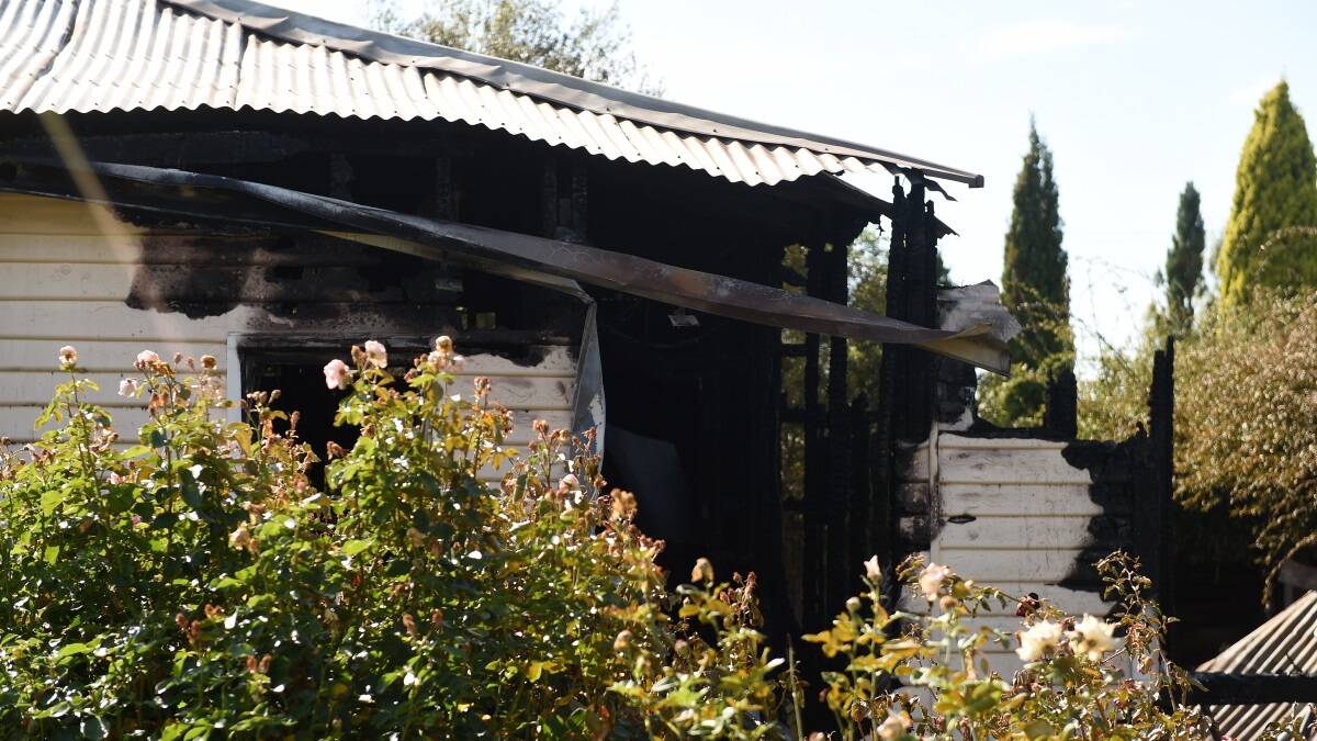The scene of Sunday's fatal house fire that claimed the life of an 86-year-old man. Picture: Mark Jesser
