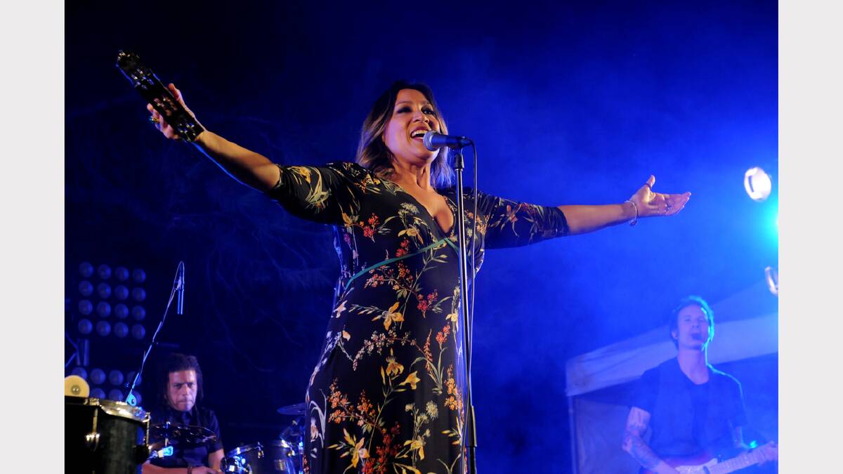 Friday's headline act Kate Ceberano got the crowds dancing in the dark. Picture: GEOFF ROBSON.