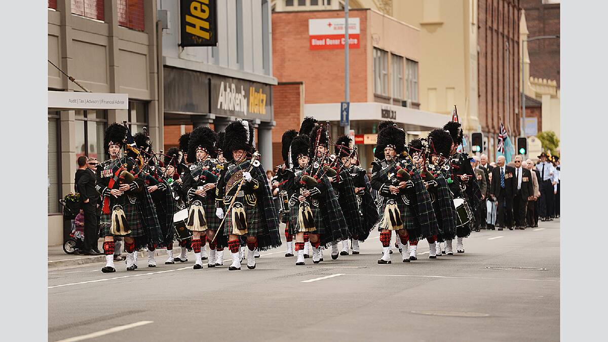 Launceston Anzac Day parade and service. Picture: SCOTT GELSTON.