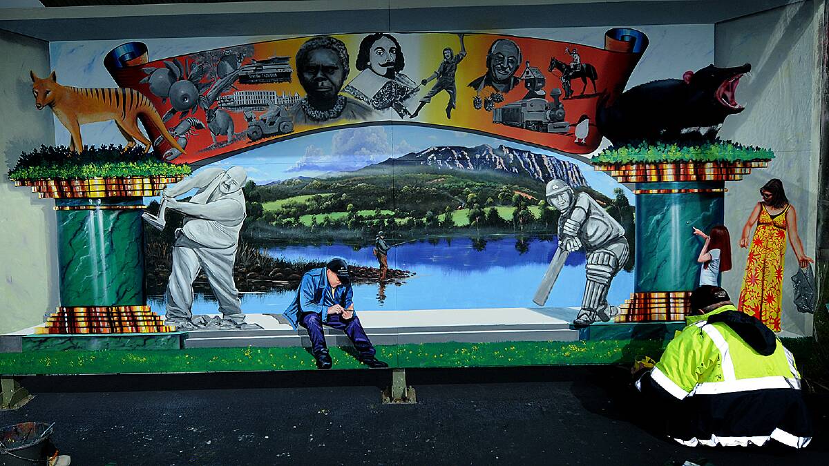 Mural Fest wrapped up at Sheffield today. Picture: GEOFF ROBSON.