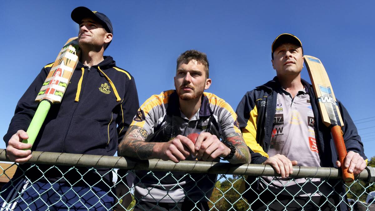 The star Trevallyn trio of Nathan Balym, Mitch Edwards and Stuart Brown. Picture: NEIL RICHARDSON