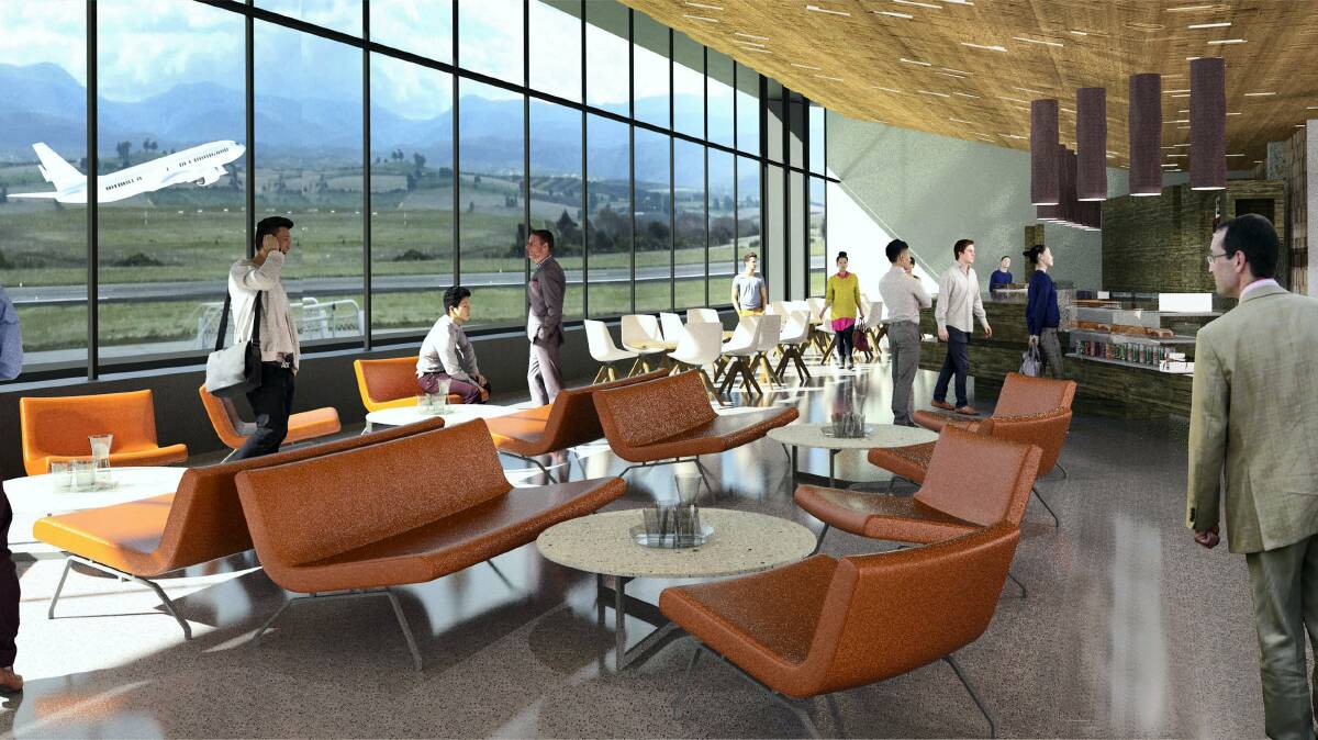 An artist’s impression of the proposed Launceston Airport retail space. 