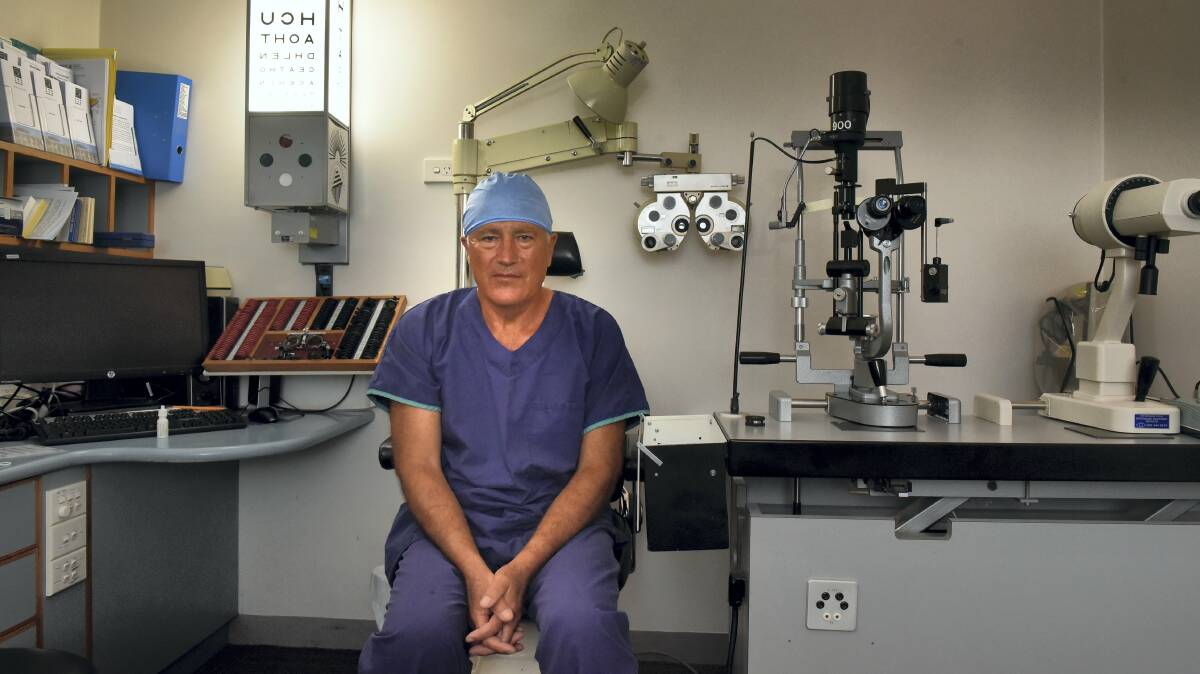 Launceston Eye Doctors ophthalmologist Nicholas Downie says his profession has changed ‘‘out of sight’’. Picture: PAUL SCAMBLER