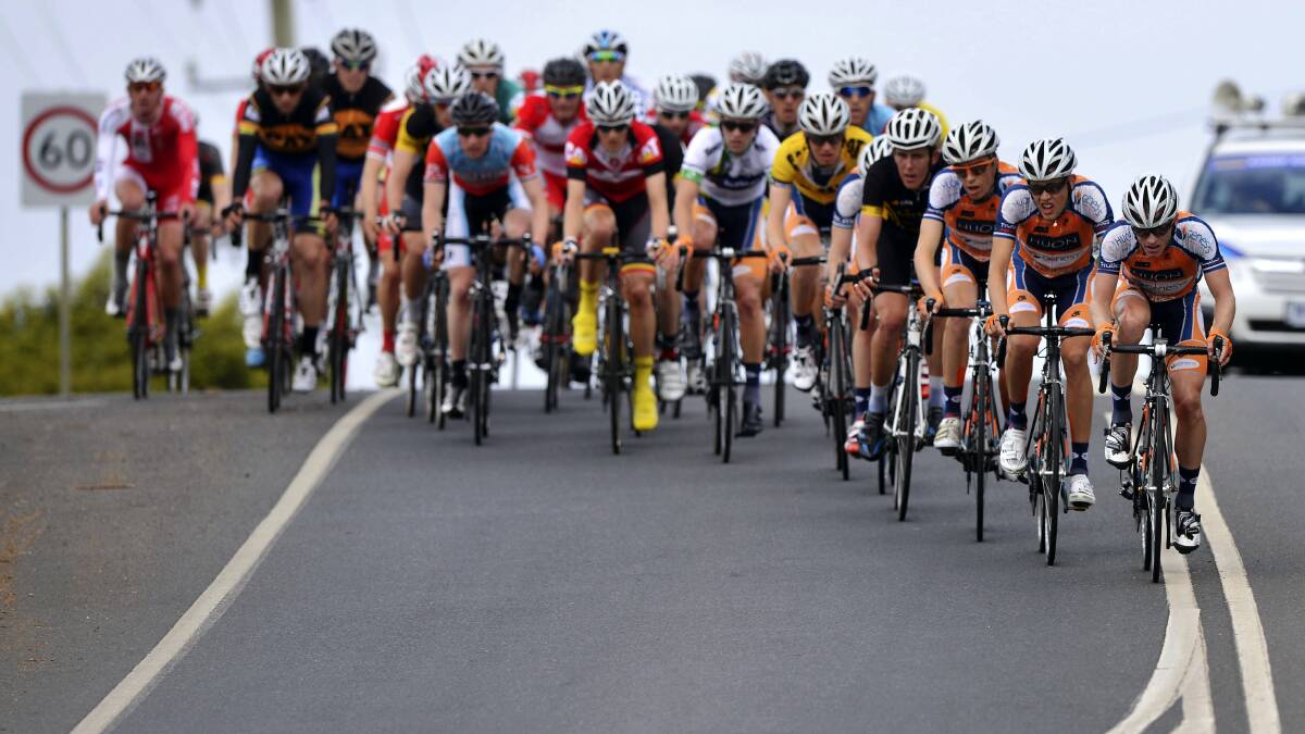 The peloton during last year’s Tour of Tasmania.